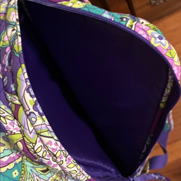 Vera Bradley - PURPLE PAISLEY FLORAL BACKPACK - Picture 8 of 16